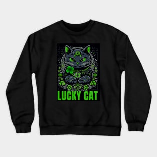 Lucky Cat Clover Crewneck Sweatshirt